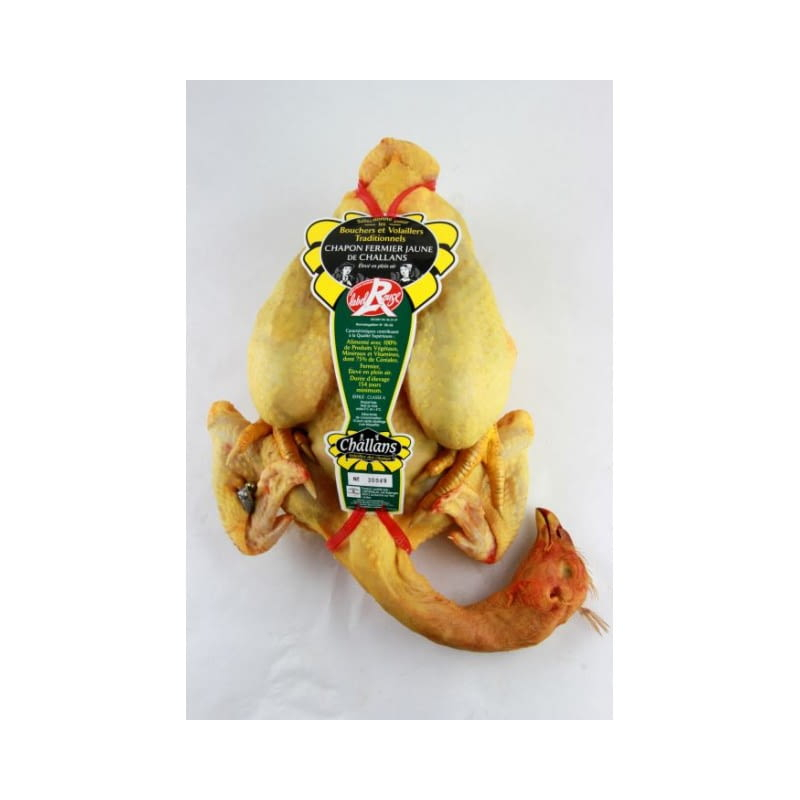 Chapon fermier effilé de Challans 4 Kg France en vente direct - Agripousse