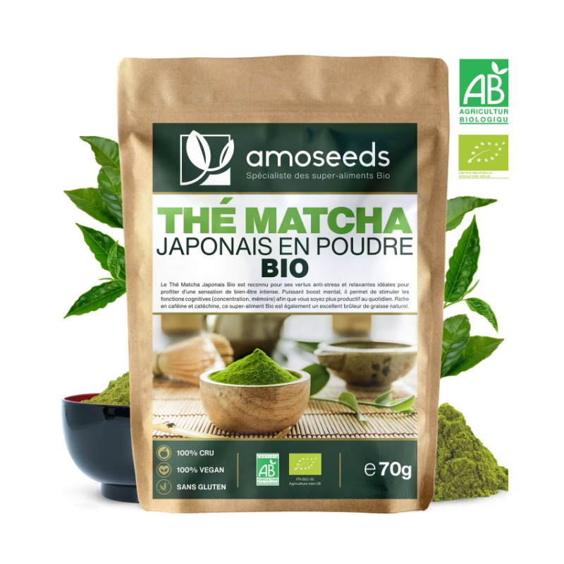 Thé Matcha Japonais en Poudre Bio en vente direct - Agripousse