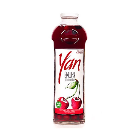 Jus de cerises en compote  - Yan (Bouteille de 0.93L)