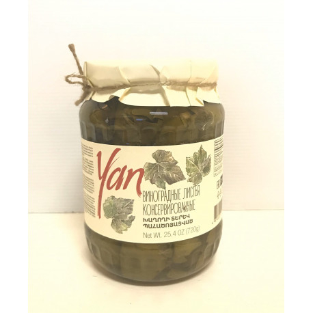 YAN - FEUILLES DE VIGNES - BOCAL 0,72KG