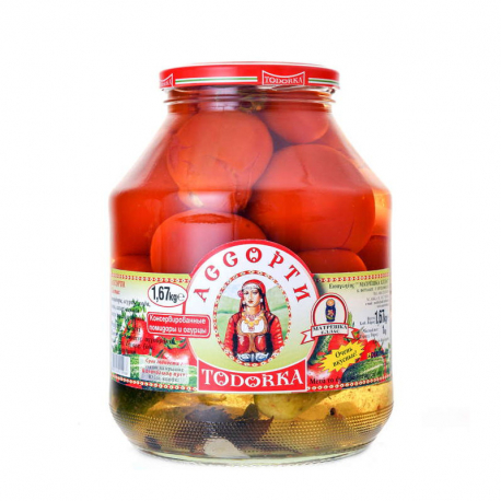 TODORKA N°27 - TOMATES ET CORNICHONS MARINE ASSORTI - BOCAL 1.67KG