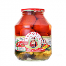 TODORKA N°28 - TOMATES ET CORNICHONS MARINE PIMENTÉE ASSORTI -BOCAL 1.67KG 