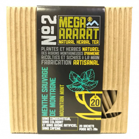 L'infusion du thé N°2 - Menthe Sauvage de Montagne - Mega Ararat (20 Sachets - 26 g))