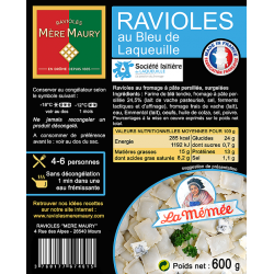 Ravioles au Bleu de Laqueuille  - Mère Maury (Sachet de 600g surgelée)