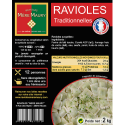 Ravioles traditionnelles - Mère Maury (Sachet de 2kg surgelé)